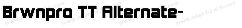 Brwnpro TT Alternate字体转换